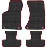 San Auto Car Floor Mats for Audi Q5 SQ5 2009-2017 Rubber Black Red | Custom Fit, Floor Liners，All Weather Protection, Heavy Duty ,Odorless，Easy to Clean
