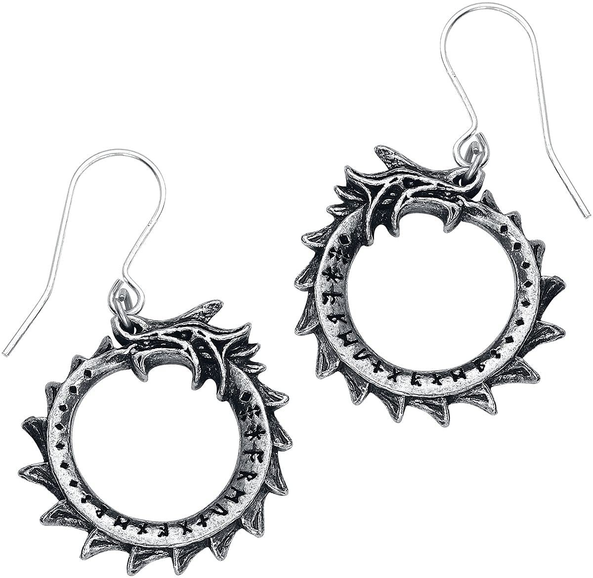 Alchemy Gothic Jormungand Earrings Women's Earrings Silver Colour Pewter Not Specified
