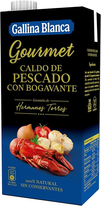 Caldo Gourmet de Pescado con Bogavante, 100% Natural, 1L
