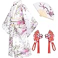 Japanese Traditional Dress Kimono Robe for Kids Girls Costume
