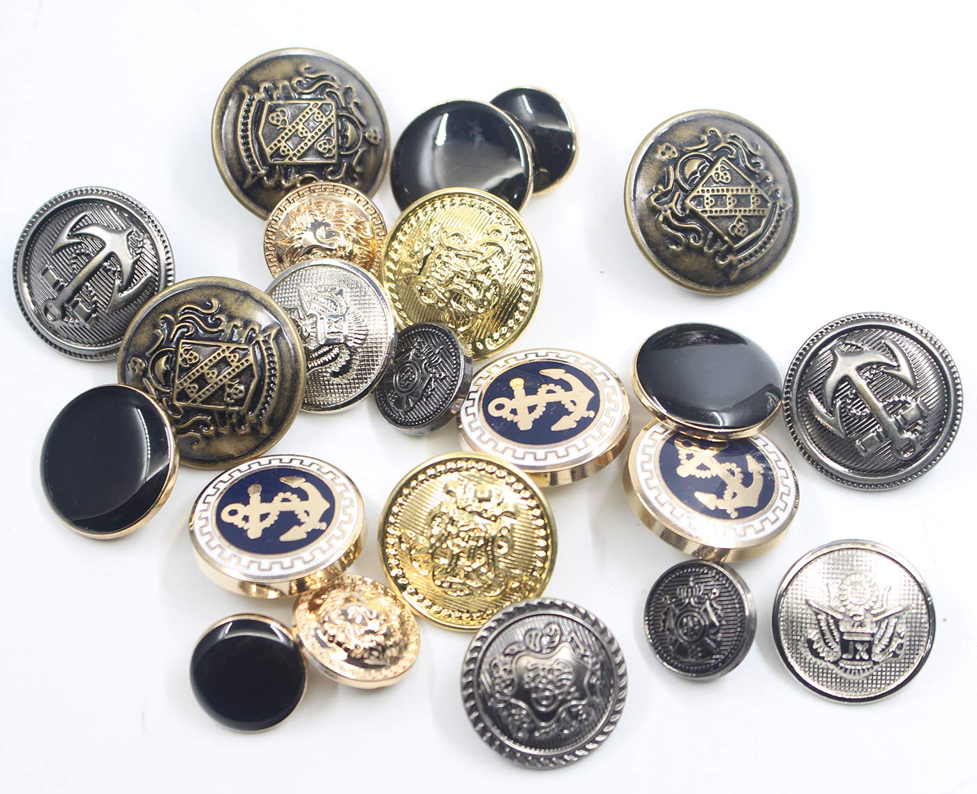 Uniform 12 Piece Metal Blazer Button Set Sport Coat Jacket 25mm Suits