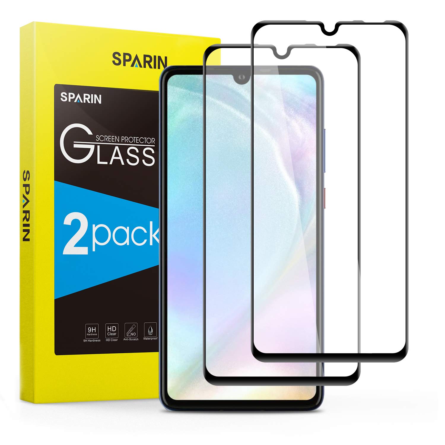 SPARIN [2 Pack] Compatible with Huawei P30 Lite Screen protector