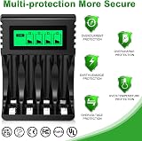 POWEROWL AA Rechargeable Batteries 8 Pack 2800mAh Ni-MH with 4 Bay Charger view 6