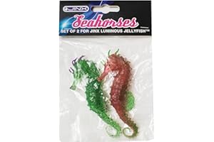 Seahorses Accessory for JINX Luminous Jellyfish Lamp – Translucent, Sparkling Floating Seahorse Addon-Mood Lamp, Ocean-Themed Night Light Enhancer (Set of 2)