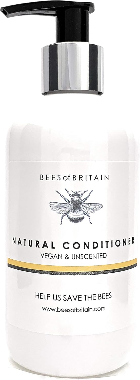 BEES of BRITAIN Unscented Natural Conditioner - Fragrance-Free & pH 5.5 Scalp-Neutral - No Synthetic Coating Agents - 250ml