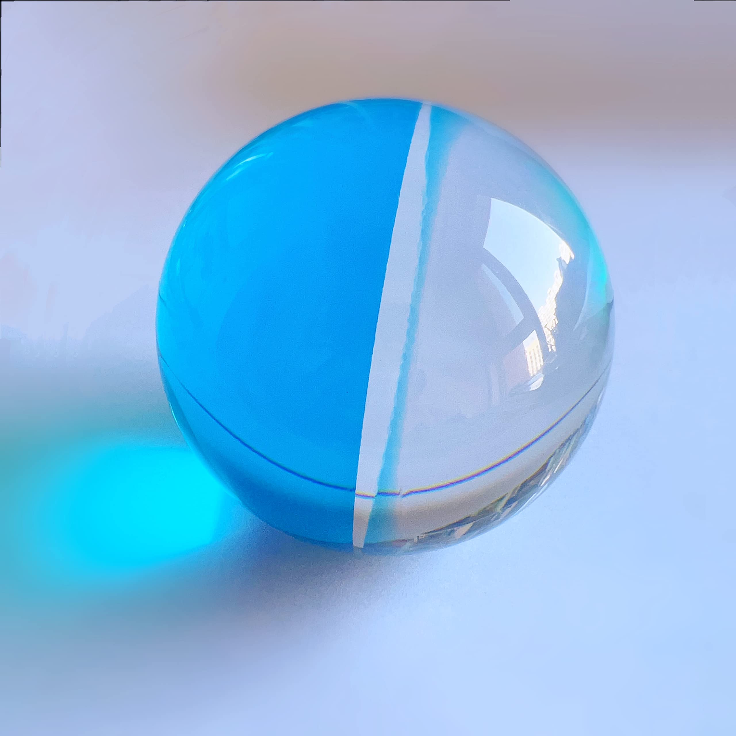 DSJUGGLING Transparent Colored Two-Tone 80mm Acrylic Contact Juggling Ball for Single Ball Tricks & Stage Performance - 2-Tone Acrylic Sphere in 3.15