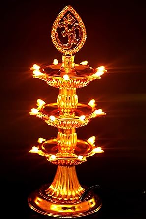 Buy Lilypin 3 Layer Electric Gold Led Bulb Lights Diya Deep
