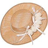 COSDREAMER Victorian Hat Womens Girls Tea Party Hats Vintage Flowers Flat