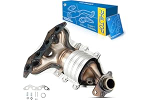 PHILTOP Front Catalytic Converter Compatible with 2001-2005 Civic 1.7L DX/GX/HX/LX/LX Special Edition/Value Package - Replace# 16373, 642281, 40582 Direct-Fit Stainless Steel (EPA Compliant)
