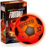 Rechargeable light-up soccer ball,LED Glow-in-the-Dark Soccer Ball No. 5,Christmas and birthday soccer gifts for kids and teens; sports toys for boys and girls ages 8-12 and up; outdoor activities