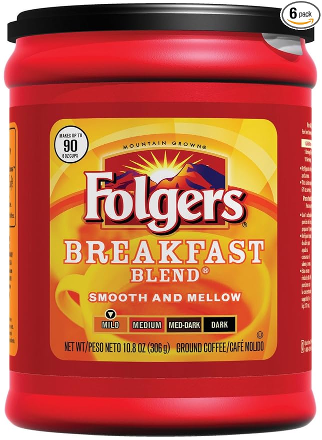 Folgers breakfast Blend ground coffee Mild (025500003887)