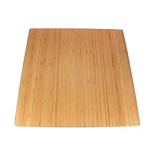 BambooMN - Bamboo Burner Cover Cutting Board, New Vertical Cut, Large, Square - Flat (20"x20"x0.75")