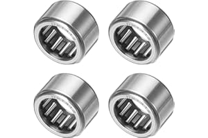 uxcell 2 Pcs HK1412 Needle Roller Bearings Open End, 14x20x12mm Chrome Steel Needle Bearing
