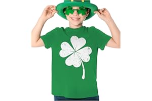 Tstars Youth Kids St. Patrick's Day T-Shirt Lucky Irish Shamrock Clover Design for Boys and Girls