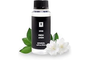 Lulu Candles - Fresh Linen - Luxury Fragrance Oil for Waterless Cold Air Diffusers - Aromatherapy Fragrance Oil Blend for The Home or Office – Smells Clean & Crisp - 120mL, 4.0 fl oz