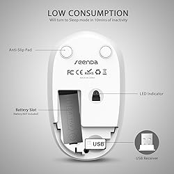 seenda Wireless Mouse, 2.4G Noiseless Mouse with