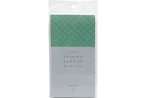 Yokota Daruma Sashiko Cloth Sashiko Fabric - Pre-Printed Sashiko Sampler - White with English Instruction Inside (White Dahlia)