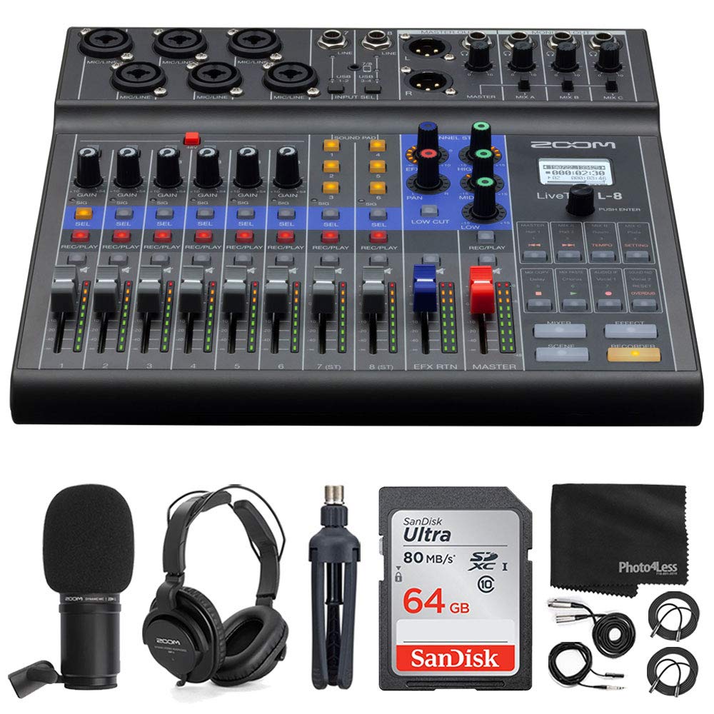 Zoom LiveTrak L-8 Portable 8-Channel Digital Mixer