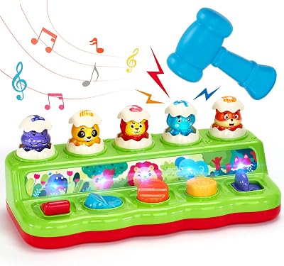 Hahaland Pop Up Montessori Toy with Hammers for 12 Months+ Boys & Girls