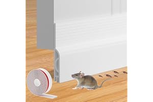 ORMEIN Door Draft Stopper for Bottom of Door, Adjustable Weather Stripping Door Seal for Cold Insulation, Under Door Sweep for Exterior & Interior Doors, Door Bottom Seal Blocker Noise (39inch,White)