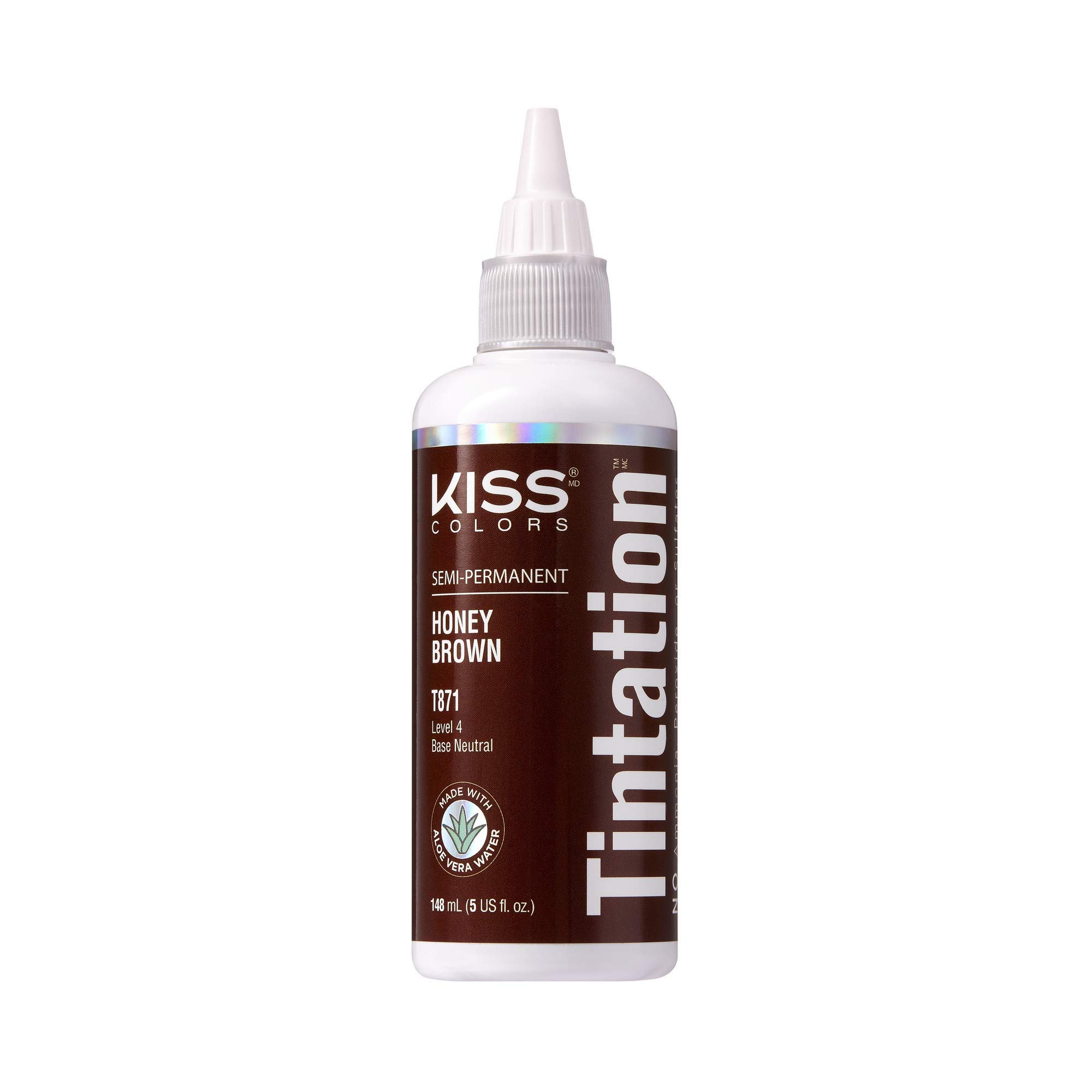 Kiss Tintation Semi-Permanent Hair Color 5 Ounce, T871 Honey Brown