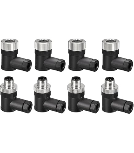 Connecteur Circulaire M12 4 Broches - Mâle & Femelle - IP67 étanche - Pour Aviation, Industrie - 10