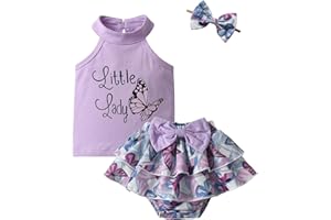 Newborn Infant Baby Girls Summer Skirt Sleeveless Vest Tops Dress Skirt Headband Outfits Set