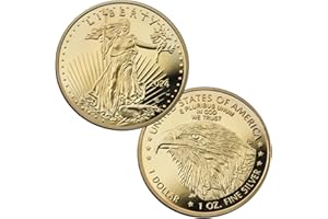 ARNUDOM 2024 U.S. Eagle The United States Statue of Liberty Gold Plated Coin 1 oz Uncirculated Commemorative Coin