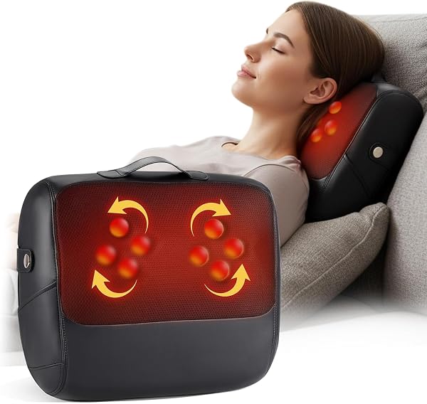KNQZE SHIATSU BACK MASSAGER FOR PAIN RELIEF WITH...