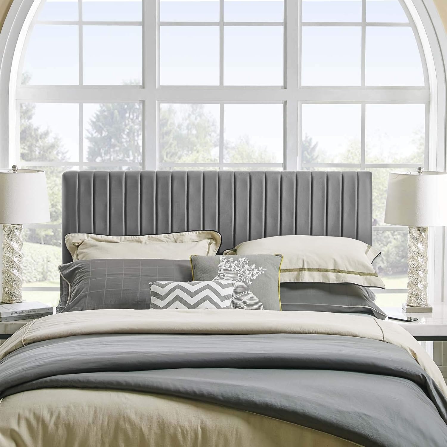 Best Modway Headboard King Grey