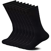 Sock Amazing Unisex Bamboo Rayon Socks Super Soft Black Crew Socks 8 Pack