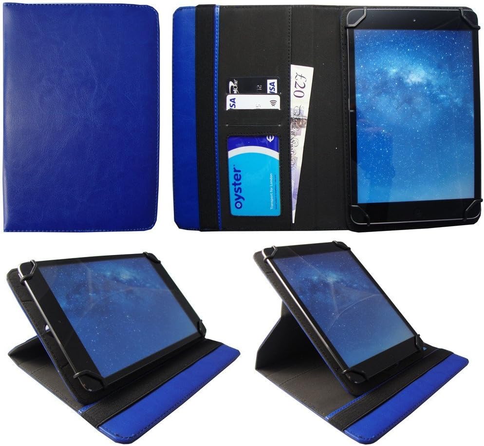 Sweet Tech Teclast T10 Tablet PC 10.1 Inch Tablet Blue Universal 360 Degree Rotating PU Leather Wallet Case Cover Folio (9-10 inch)
