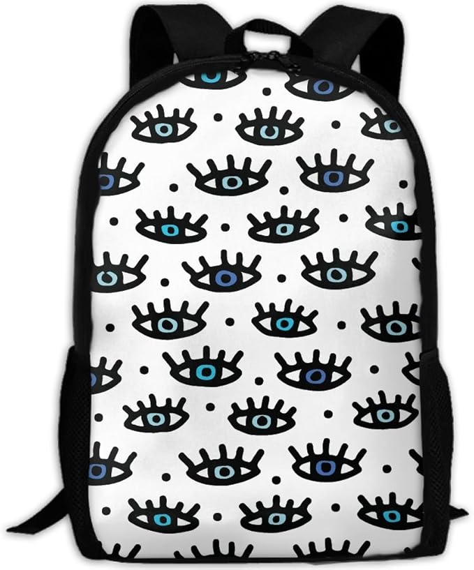 Cute Cool Blue Eyes Pattern Travel School Backpack Casual