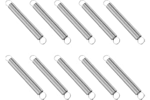 PATIKIL Extension Spring, 10pcs Wire Diameter 0.02", OD 0.24", Free Length 2" 304 Stainless Steel Dual Hook Tension Springs f