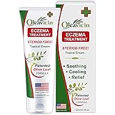 Oleavicin Eczema Treatment Cream - Steroid-Free, Organic Olive Leaf Extract, Soothing & Hydrating for All Skin Types, Kids & Adults