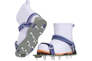 LEWEIO Spike Shoes for Epoxy Flooring, Epoxy Shoes Spikes with Bend-resistant Prongs, Spiked Shoes for Epoxy Floor Coating Fully Assembled, Epoxy Spike Shoes with Adjustment Function for Different Shoe Sizes