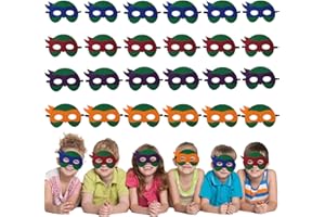 YALARY 24 Packs Superhero Mask for Kids Superhero Felt Masks Party Favors, Superhero Themed Game Video Birthday Party Supplies, Party Decoration Birthday Gift for Children Boys Girls