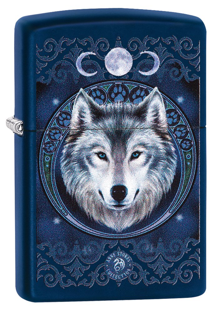 Zippo - Windproof Lighter, Anne Stokes, Matt Navy, Colour Image, Refillable, Reusable, Windproof Design, Gift Box, Made in the USA