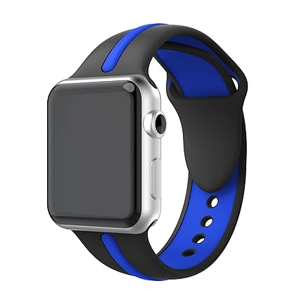 YaYuu Kompatibel für iWatch Armband,weich Silikon Ersatz Sport iWatch Armbändern für iWatch 38mm 42mm Serie 1, Serie 2,Serie 