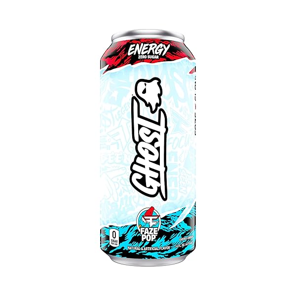 GHOST ENERGY X FAZE CLAN (FAZE POP) – PERFORMANCE ENERGY DRINK – SINGLE 16OZ CAN – ENERGY & FOCUS – NO ARTIFICIAL COLORS – 200MG OF NATURAL CAFFEINE, L-CARNITINE & TAURINE – GLUTEN-FREE & VEGAN