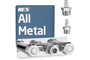 KES All Metal RV Exterior Shower Faucet with 18/8 Quick Connectors, 4 inch Leak Free RV Outdoor Camper Shower Faucet (Valve Body Only, Showerhead Not Included), Chrome, LG6106-CH