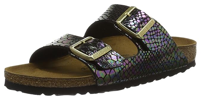 BIRKENSTOCK Damen Arizona Birko-Flor Pantoletten rot