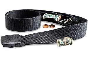 AZ-Homey Travel Security Belt - Money Belt for Men Travel Security Belt with Hidden Money Compartment Pocket Belt with Hidden Pocket Cashsafe Anti-Theft Wallet Non-Metal Buckle
