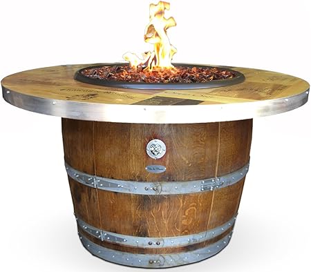 Amazon Com Authentic Wine Barrel Fire Pit Vintage Wine Box Top