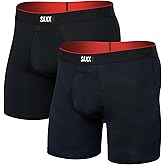 SAXX Underwear Co. Men's Multi-Sport Mesh Boxer Brief Fly 2 Pack