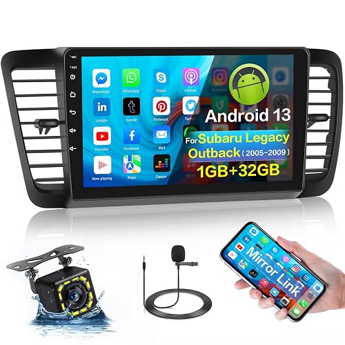 (1+32G) for 2005-2009 Subaru Legacy Outback Android 13 Radio, Roinvou 9 ...