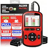 Autel AL549 OBD2 Scanner Code Reader with ABS Diagnostic &amp; Battery Test | Enhanced Check &amp; Reset Engine Fault Code, Live Data, Freeze Frame, CAN Car Diagnostic Scan Tool for All OBDII Car After 1996