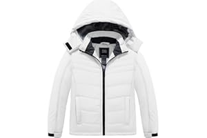 ZSHOW Girl's Waterproof Ski Jacket Thick Padded Warm Winter Coat Hooded Snowboarding Jacket