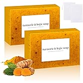 Nicgou Lemon Turmeric Soap, Turmeric Soap Bar for Face & Body, Natural turmeric Handmade soap for All Skin Types (2pcs)