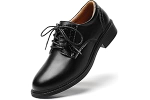 QJN Oxford Shoes for Women Black Formal Lace up Flats Dress Saddle Work Office Ladies Business Casual Dressy Shoes